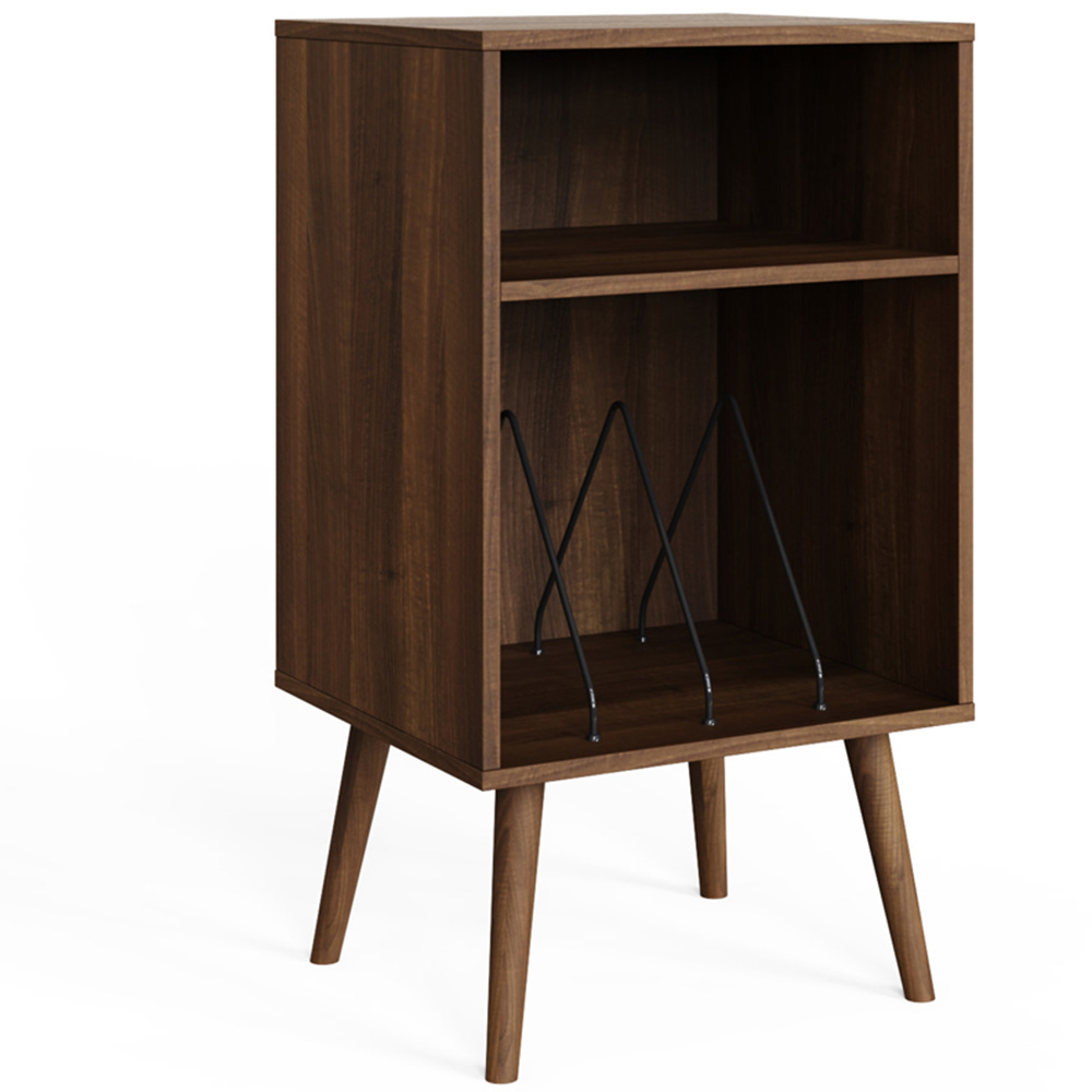 GFW Jaxon 2 Shelf Walnut Compact Open Turntable Stand Image 2