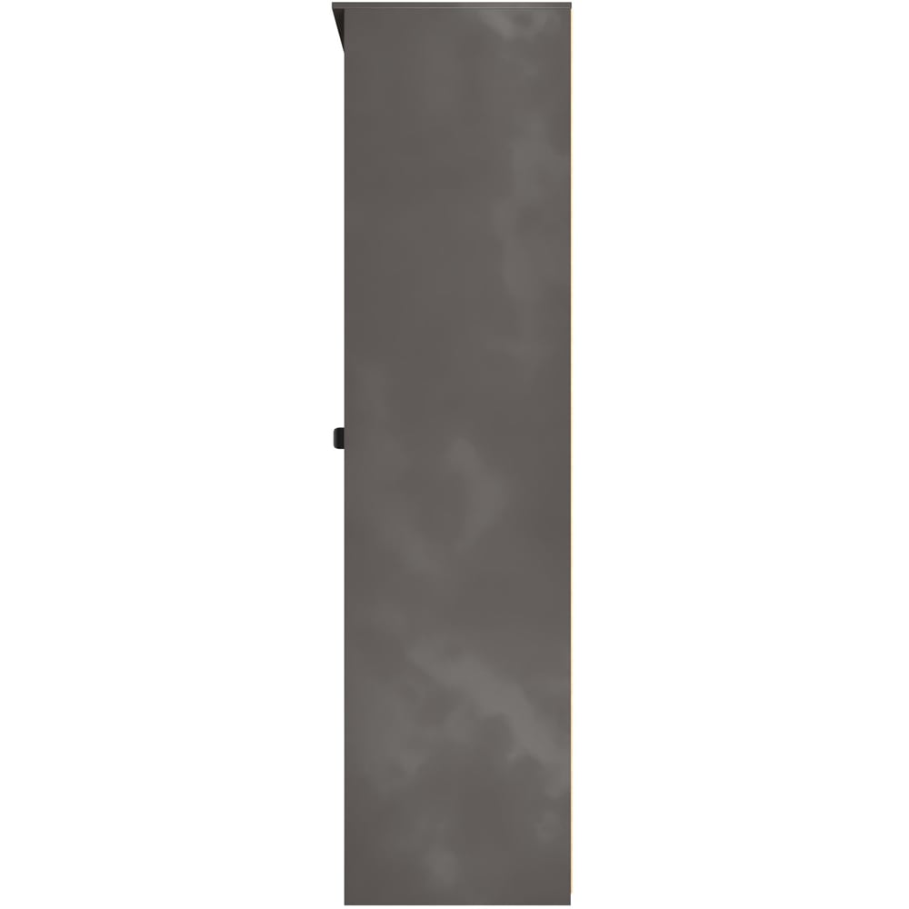 Crowndale Bora Single Door 6 Shelf Gold Oak and Graphite Double Wardrobe Image 3