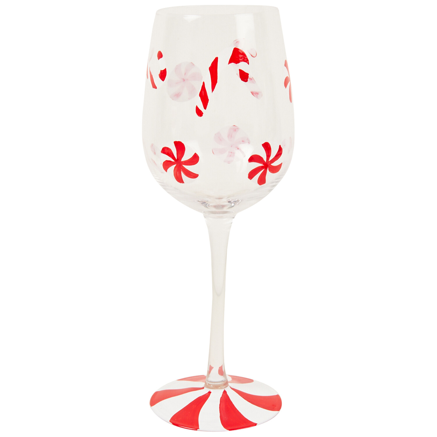 Decorative Christmas Wine Glass Image 1