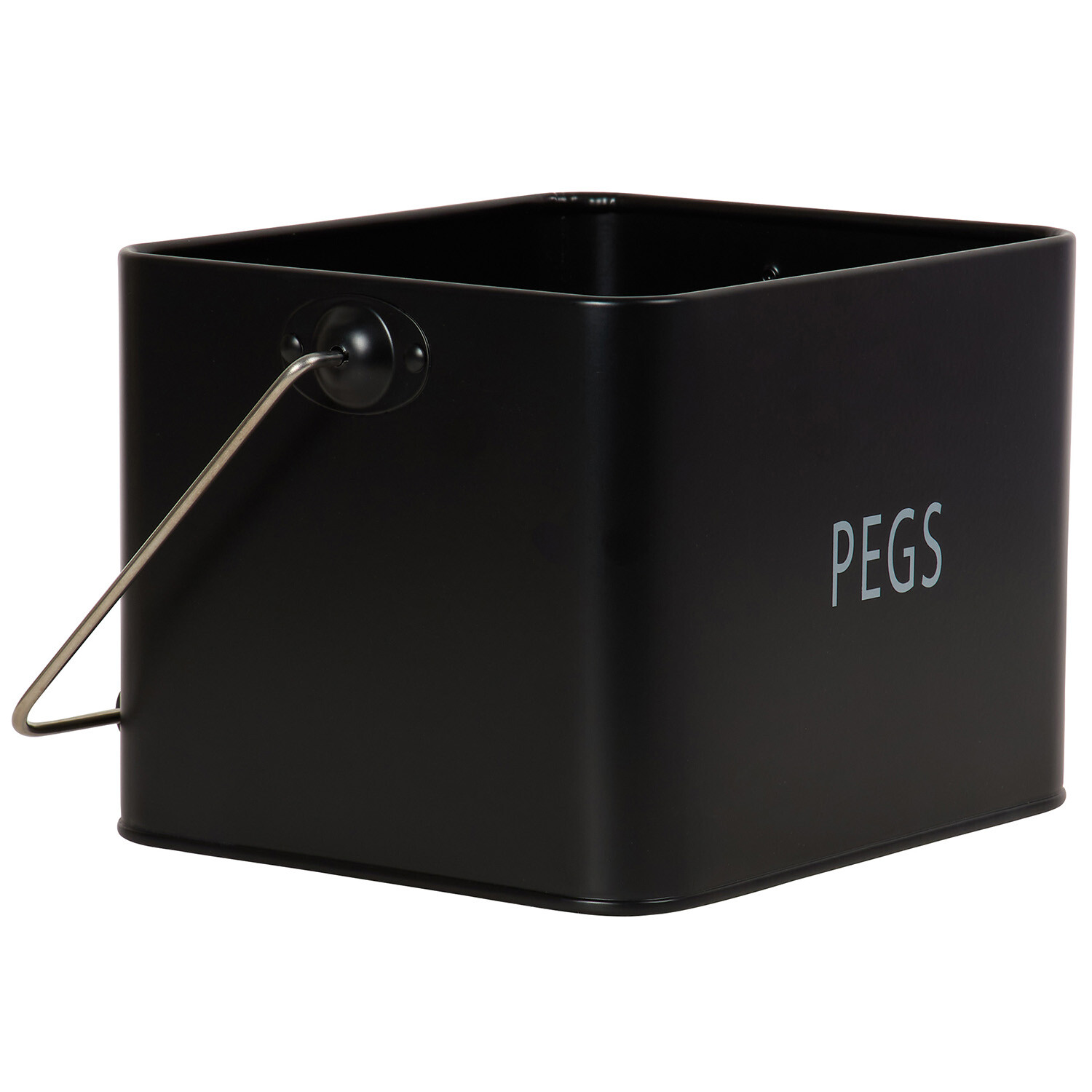 Malmo Peg Holder with Dark Wood Handle - Black Image 2