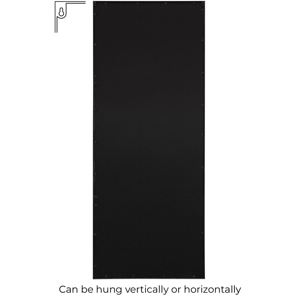 MirrorOutlet The Genestra Black Modern Window Garden Wall Mirror 200 x 80cm Image 4