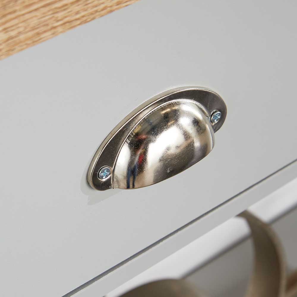 Home Source Avon 2 Drawer Single Shelf Grey Console Table Image 5