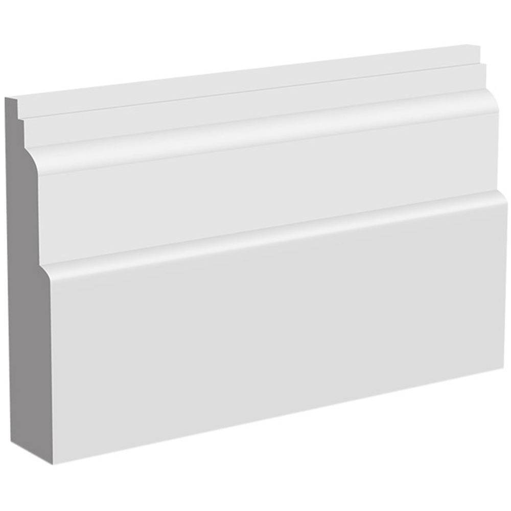 National Skirting White Oslo Primed Skirting Board 18mm 95 x 4200mm Image 1