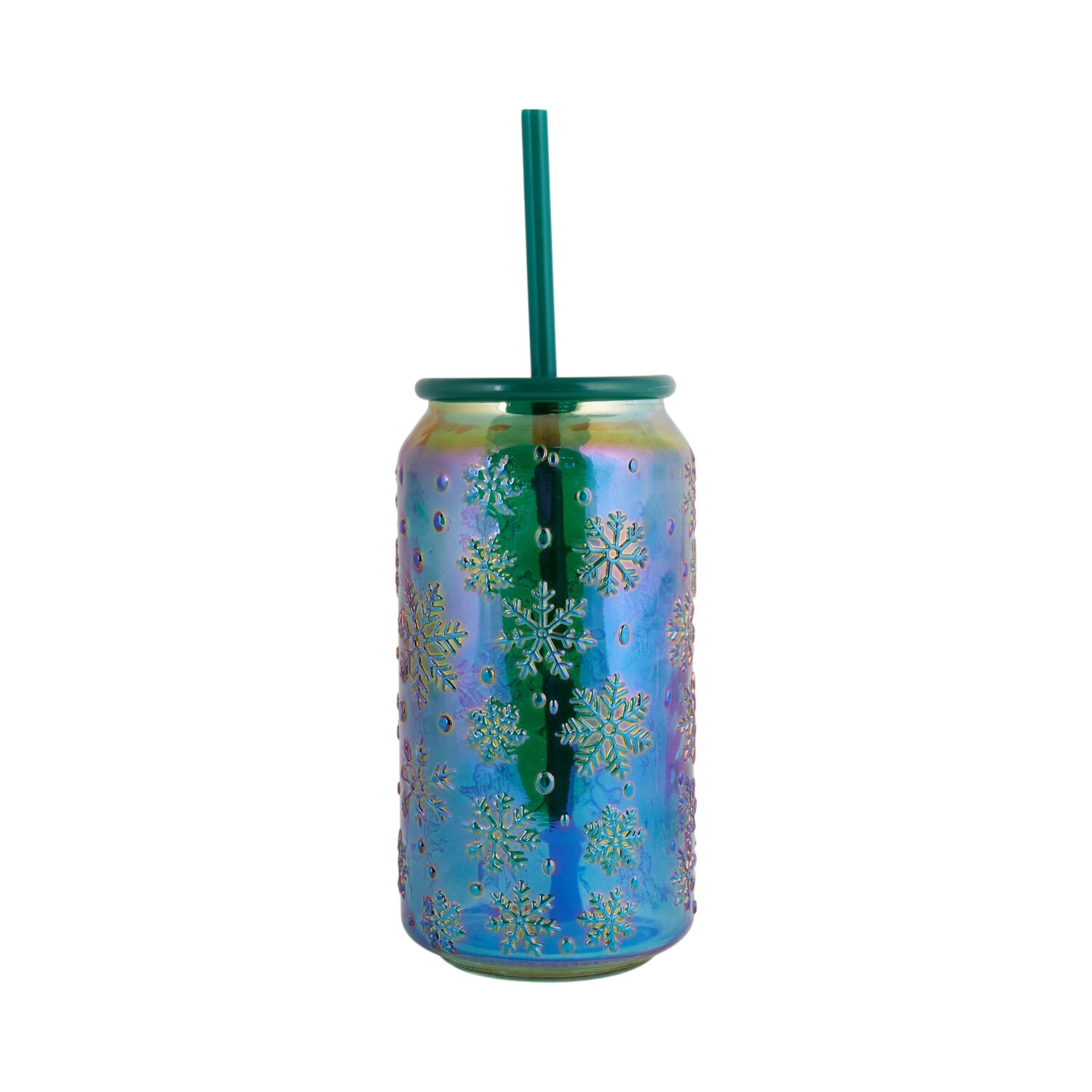 Xmas Iridescent Glass Jar Image 4