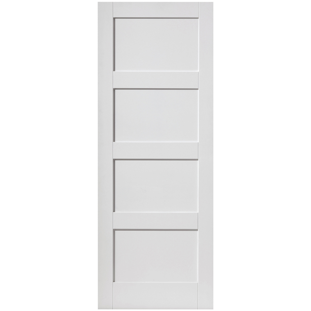 JB Kind Montserrat White Primed FD30 Internal Door 1981 x 762mm Image 1
