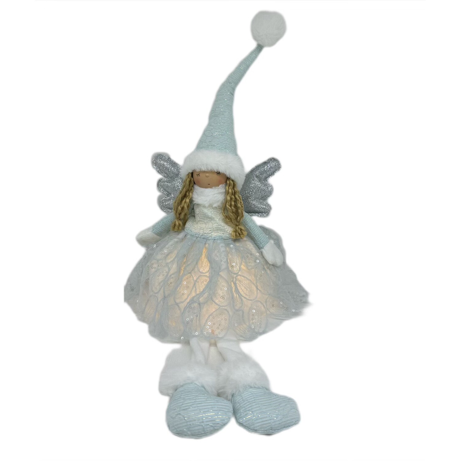 Snowy LED Sitting Fairy - White Image 3