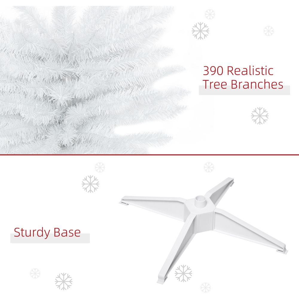 Everglow White Artificial Christmas Pine Tree 5.9ft Image 6