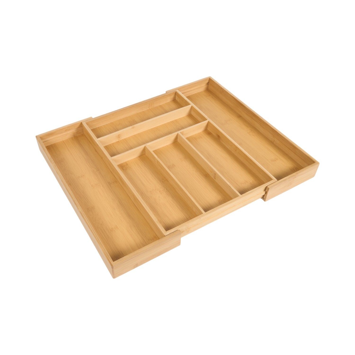 Large Extending Bamboo Cutlery Tray Natural Image 4