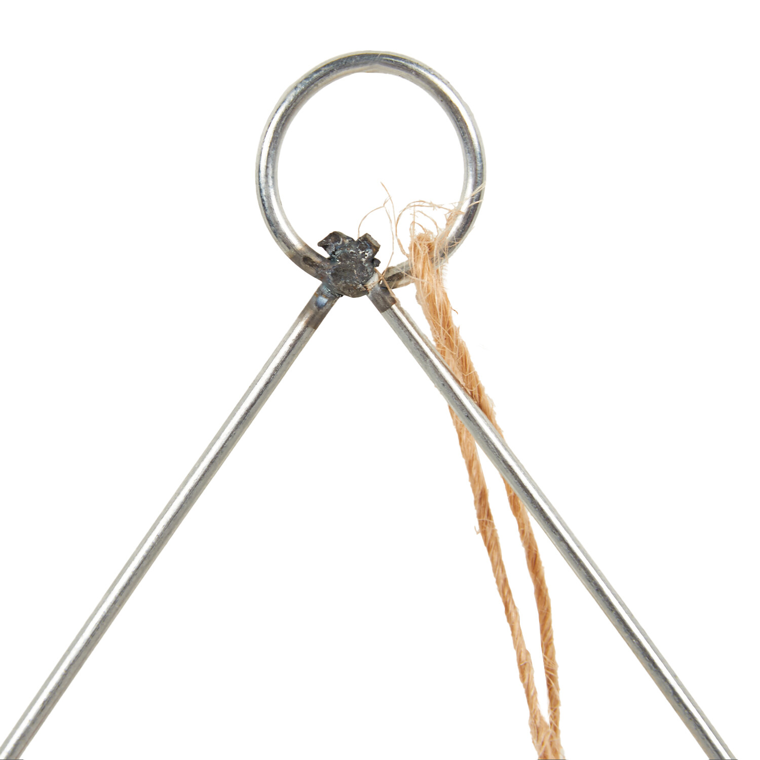 Metal Star or Tree Macrame Hoop - Silver Image 2