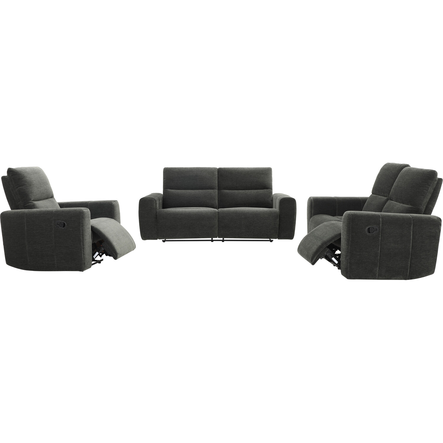 Holborton Manual Recliner Sofa Dark Olive 2 Seater Image 6