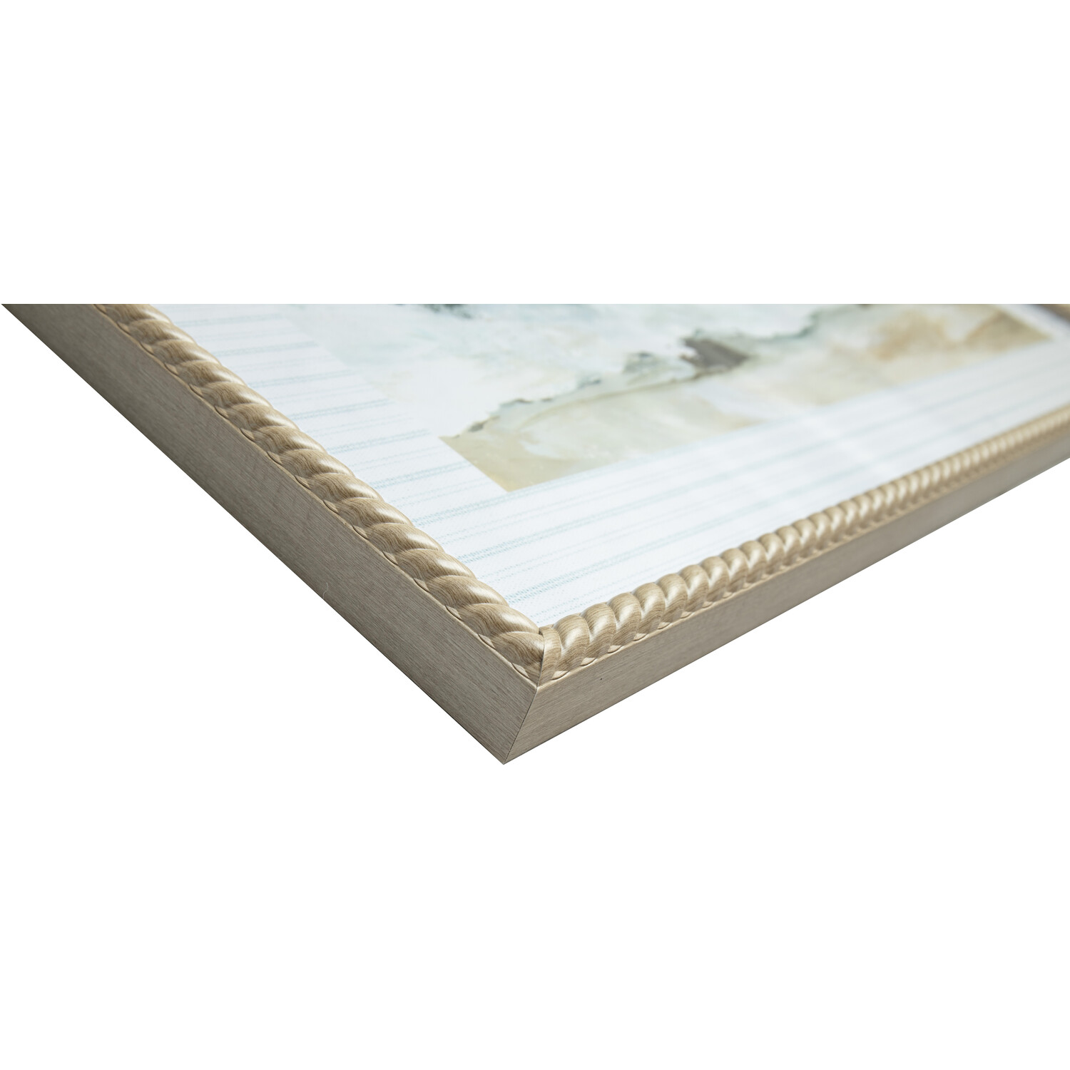 Evening Tide Rope Effect Framed Canvas Blue Image 4