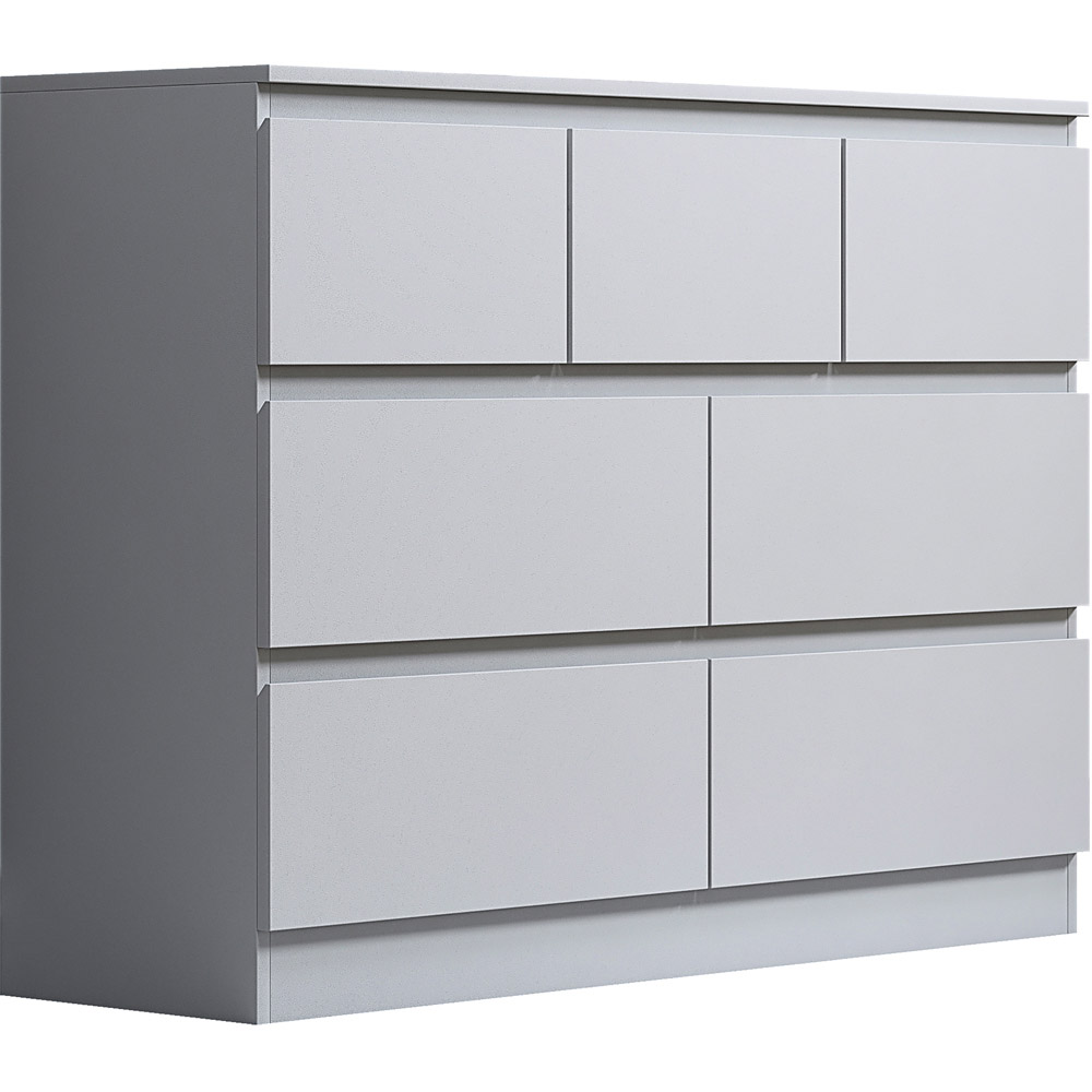 FWStyle Stora Merchant 7 Drawer Matt White Chest of Drawers Image 2
