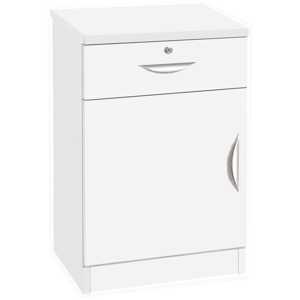 R White Cabinets Single Door Single Drawer White Cupboard Image 2
