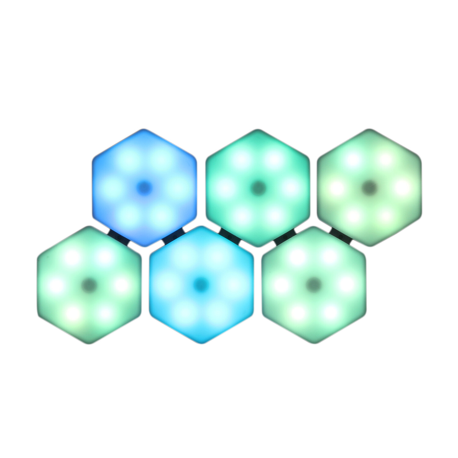 Hexagonal Colour Changing Stick On Mood Lights 6 Pack Image 6