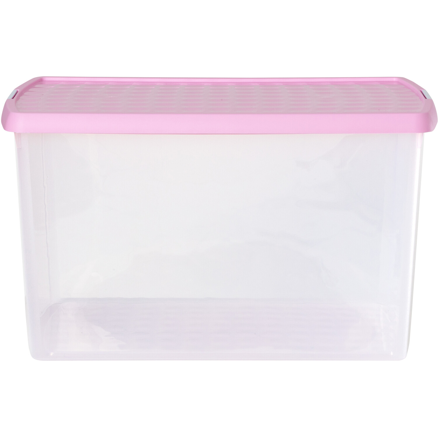 Wham Storage Box with Clip On Lid Pink 62l Image 3