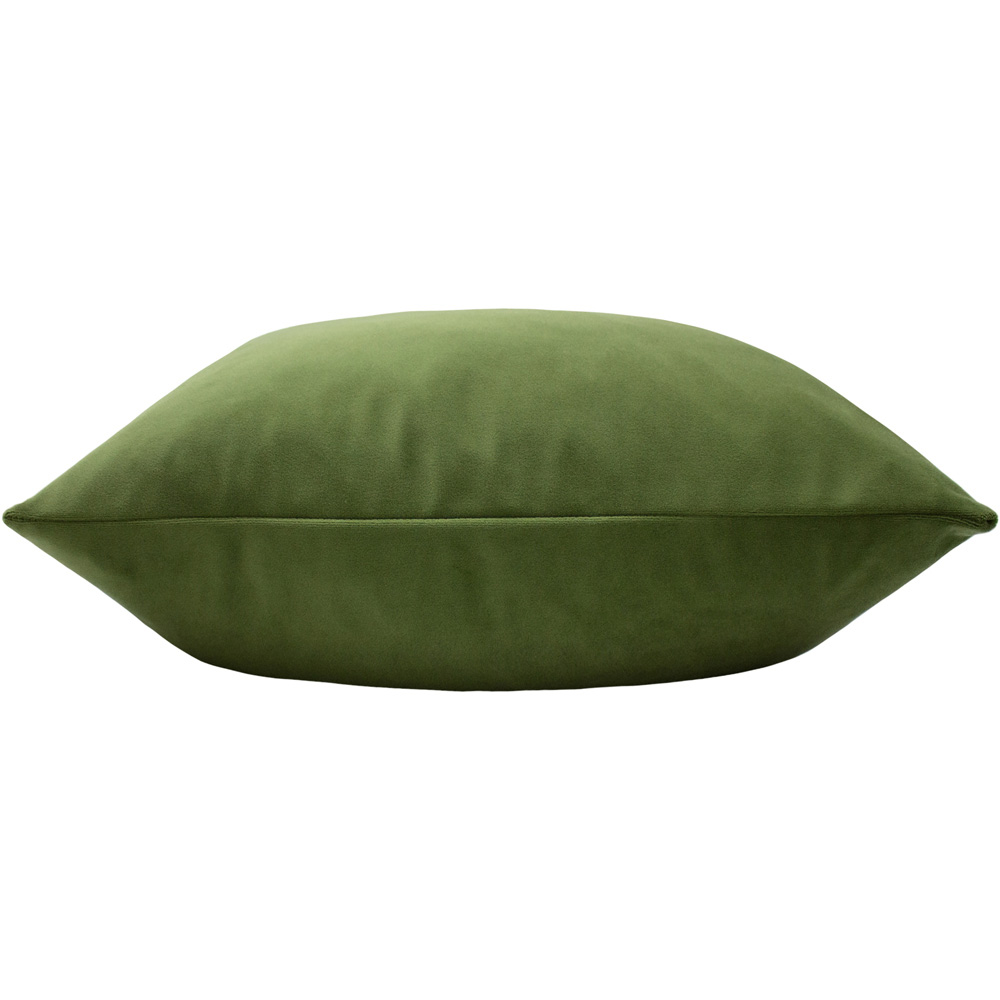 Paoletti Sunningdale Olive Square Velvet Cushion Image 2