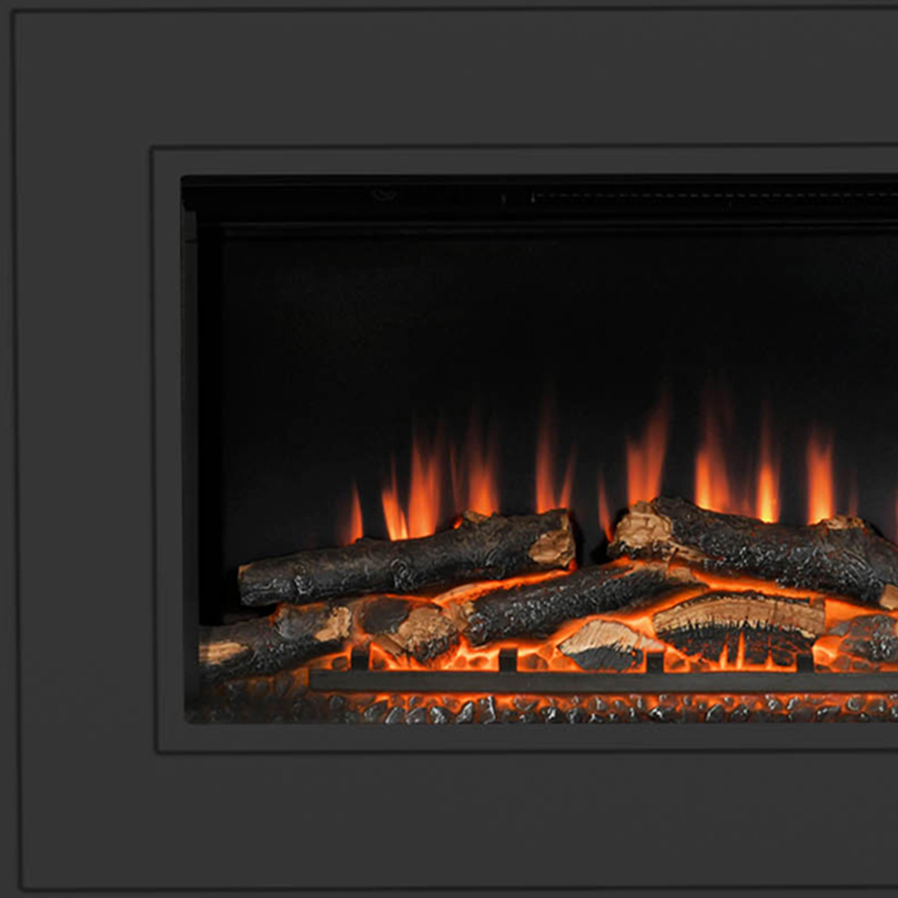 Be Modern Albali Anthracite Timber Wall Hung Electric Fireplace 38 inch Image 5