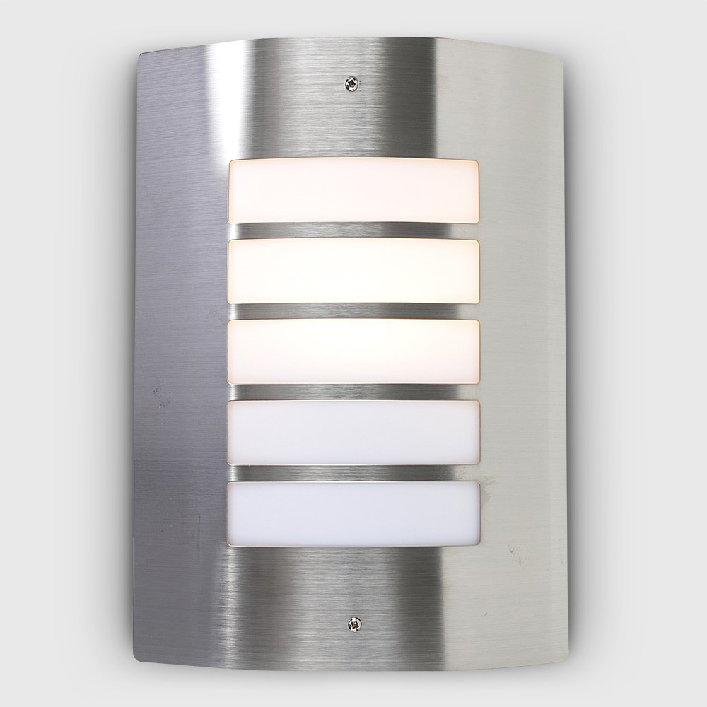 ValueLights Medlock Silver Outdoor Wall Bulkhead Light Image 4