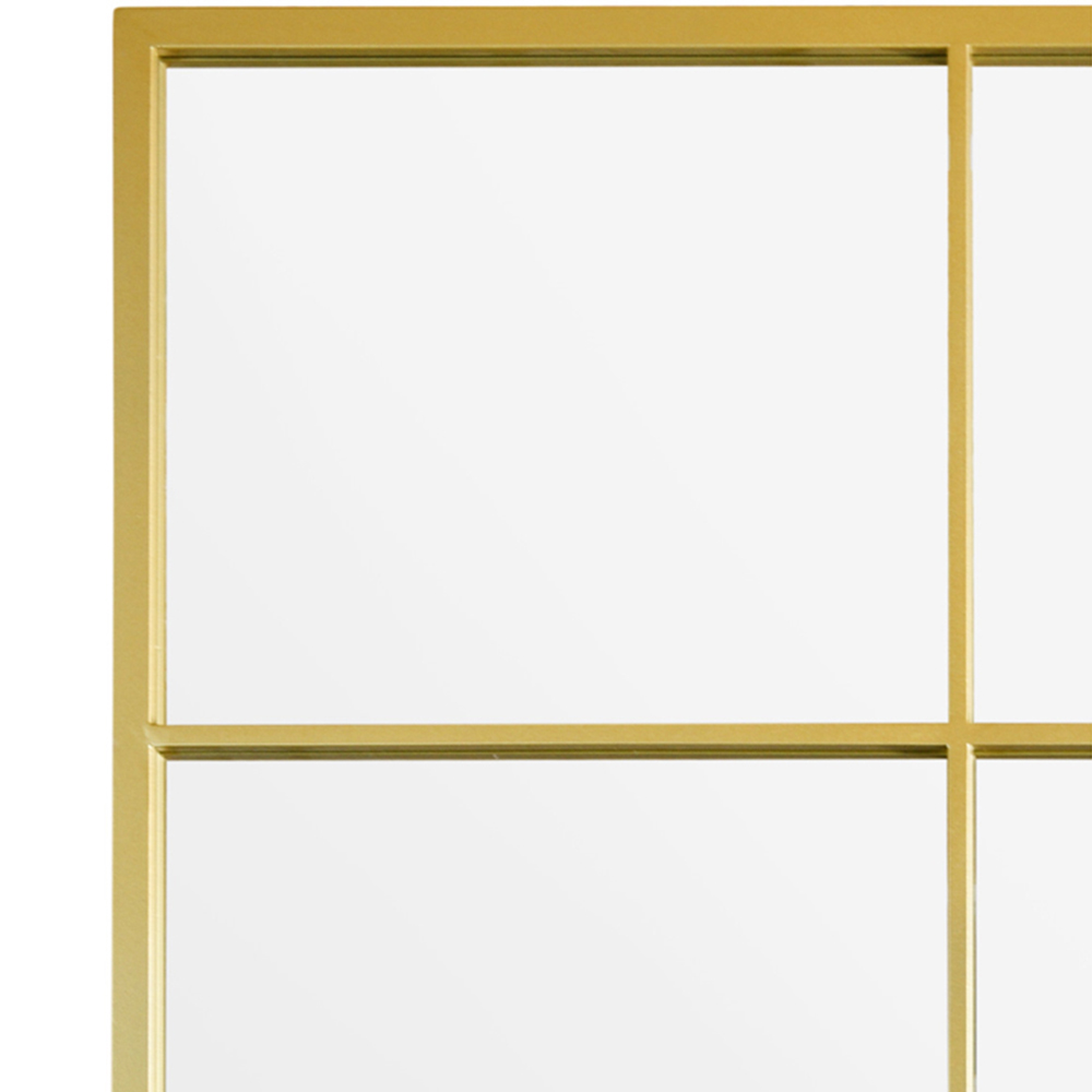 MirrorOutlet The Genestra Gold Modern Window Garden Wall Mirror 200 x 120cm Image 5
