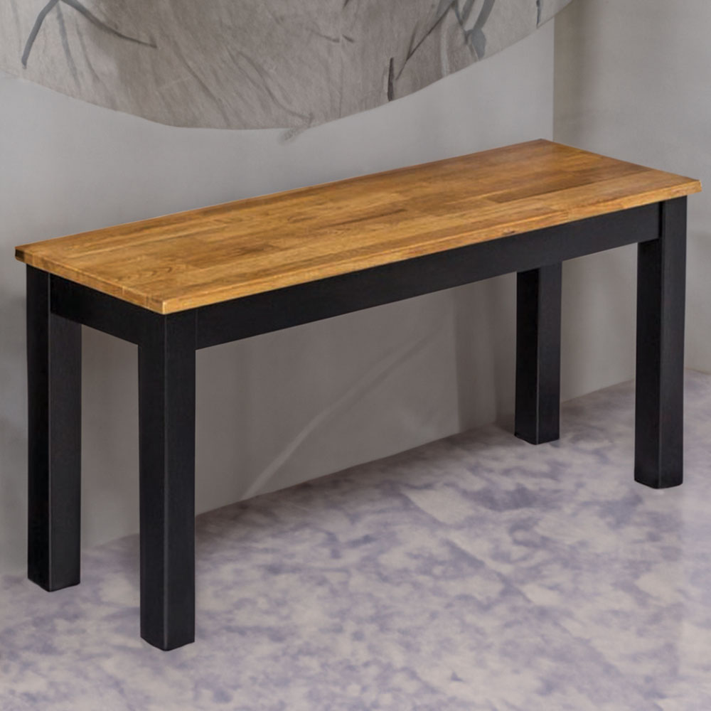 Copenhagen 2 Seater Solid Oak Dining Bench Image 1