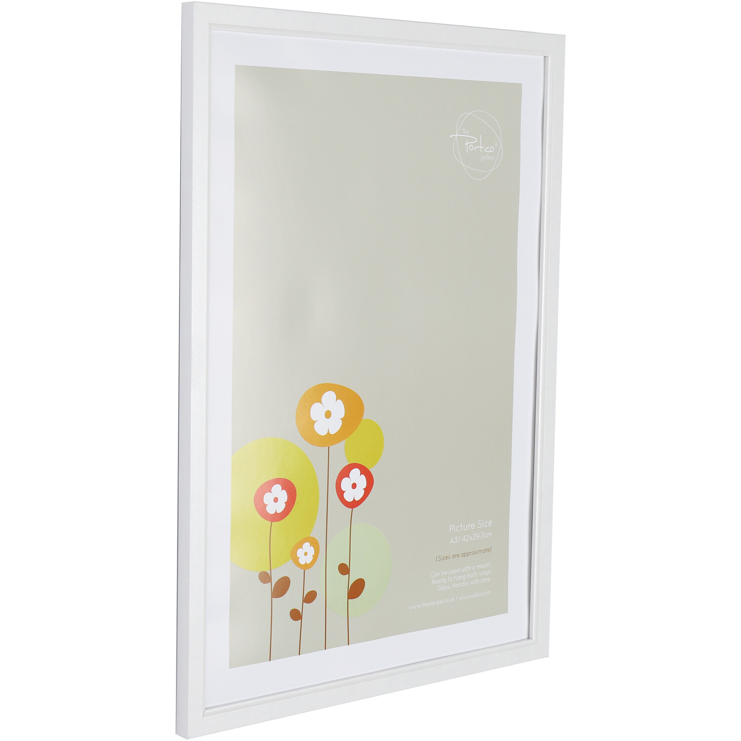 Ridged Photo Frame - White / A3 Image 2