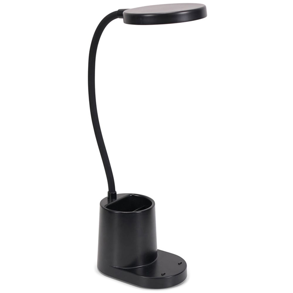 ValueLights Marco Matte Black Dimmable LED Table Lamp Image 1