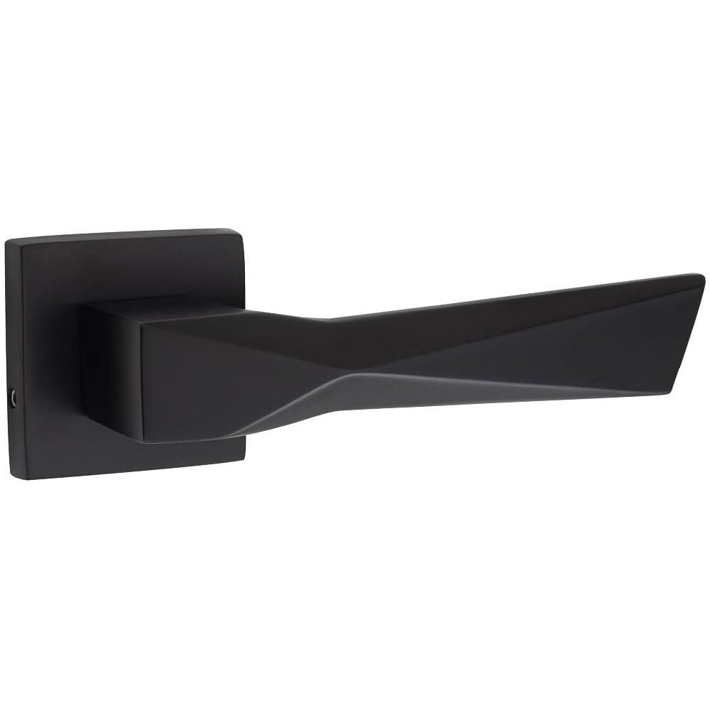 Golden Grace Matt Black Aura Door Handle Set Image 3