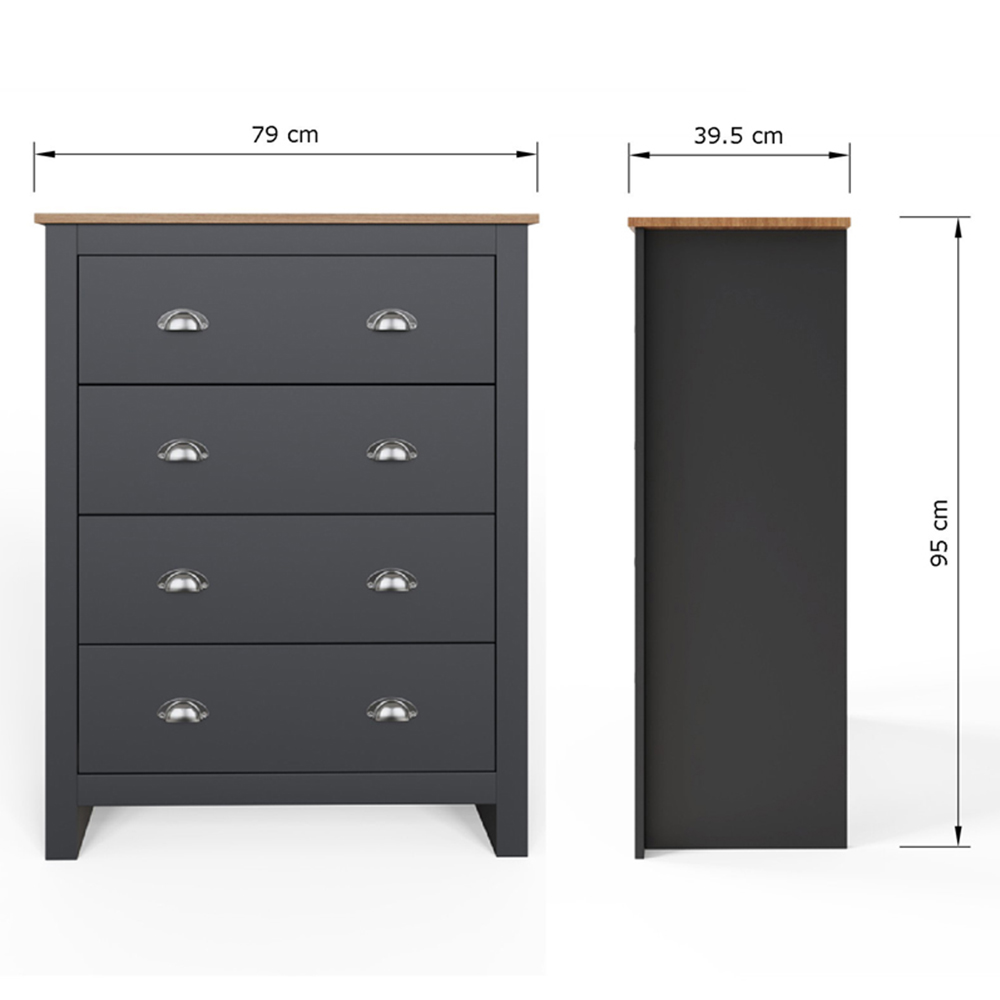 GFW Lancaster Slate Blue 3 Piece Bedroom Furniture Set Image 7