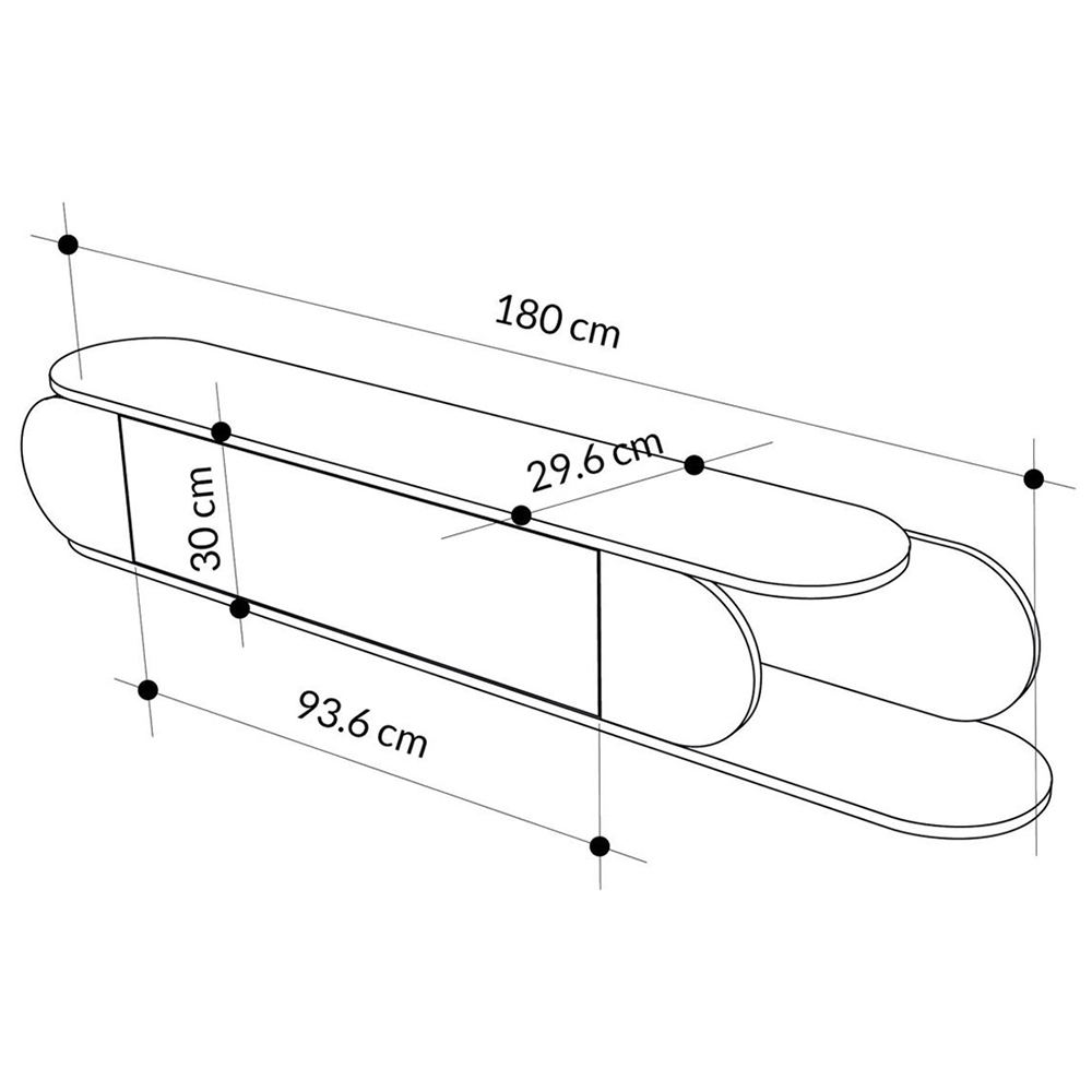FWStyle Tone Single Door 2 Shelf White Wall Mounted TV Unit Image 7