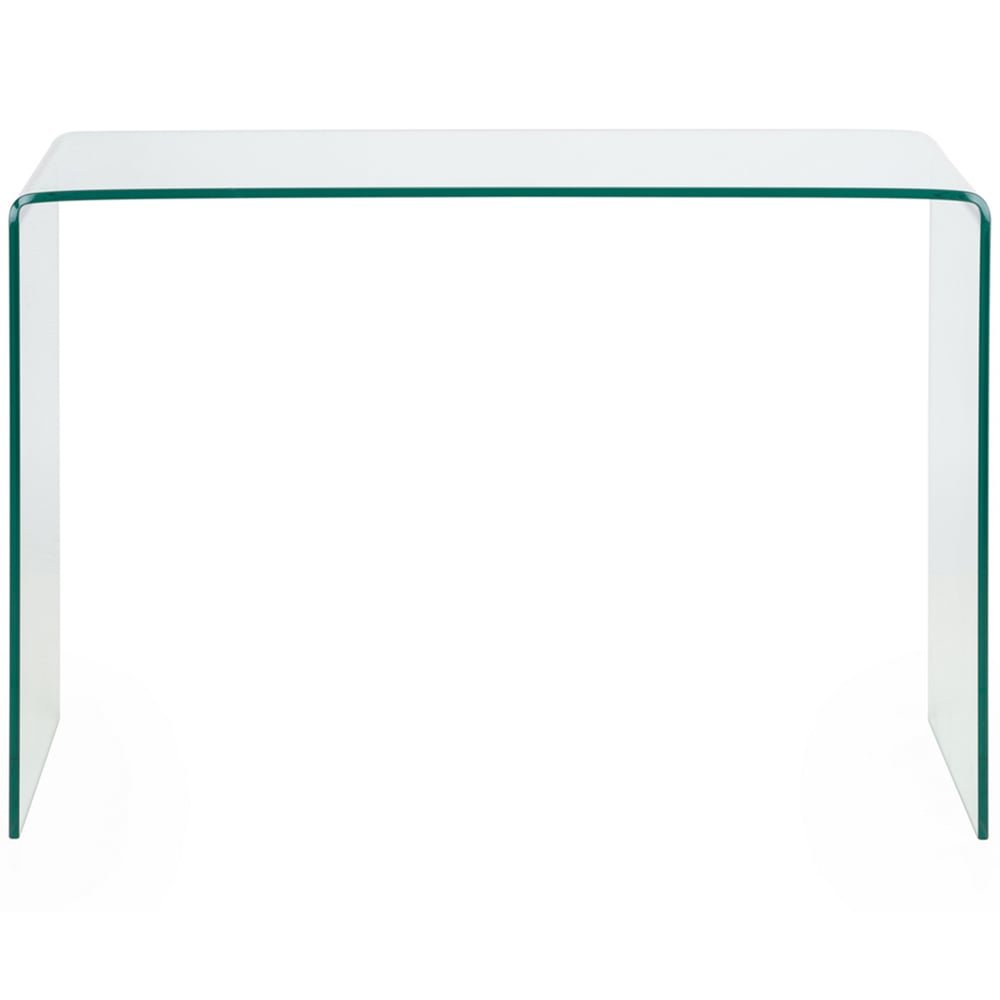 Julian Bowen Amalfi Bent Glass Desk Clear Image 3