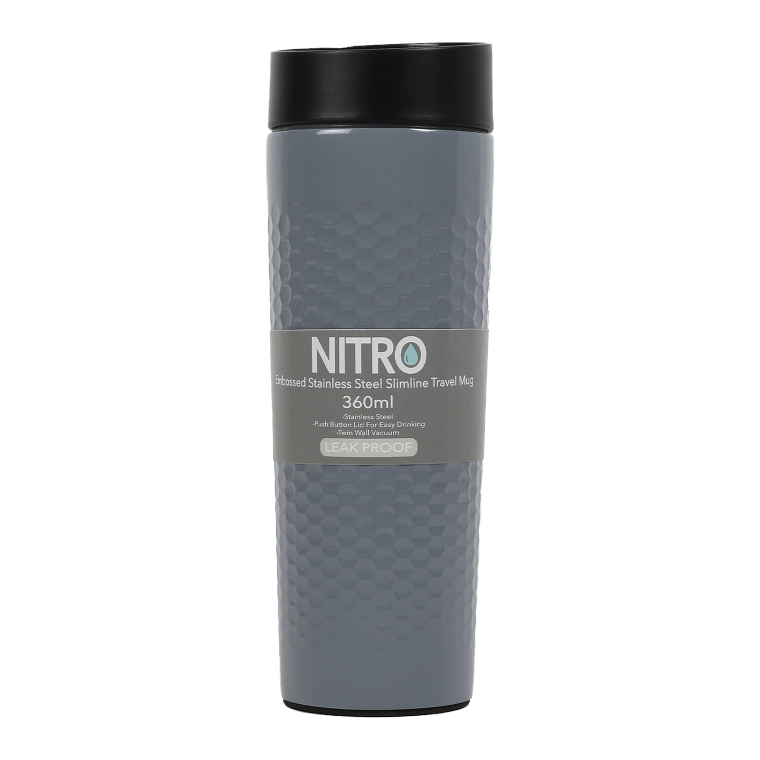 Nitro Stainless Steel Vacuum Mug - Black or Grey Image 2