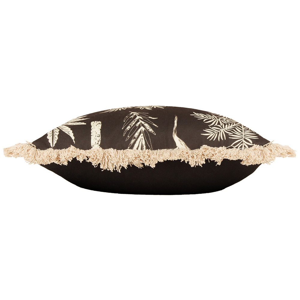 Paoletti Colonial Espresso Palm Fringed Cushion Image 4