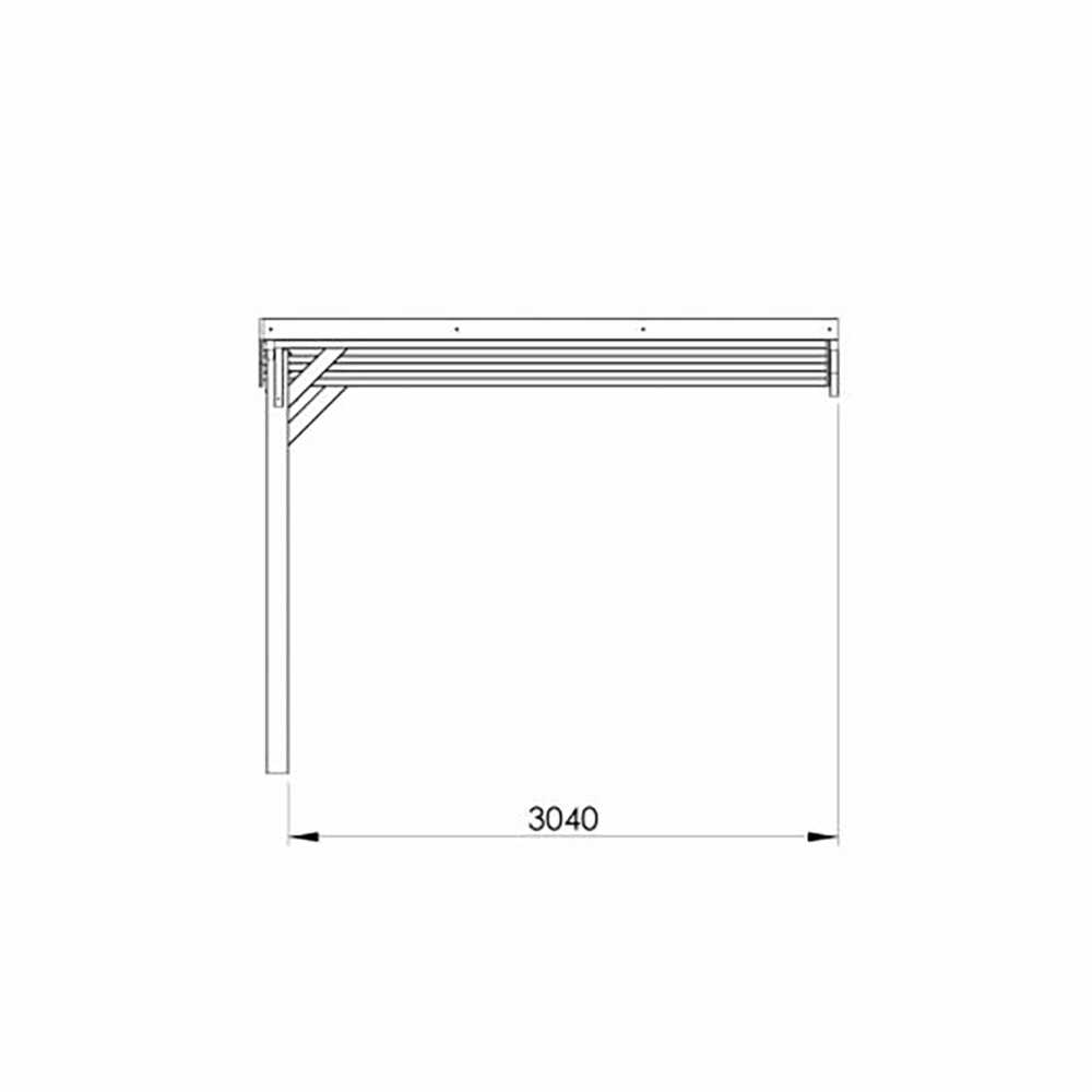 Cerland Victor Wall Mounted Wooden Carport 9.8 x 16.4ft Image 5