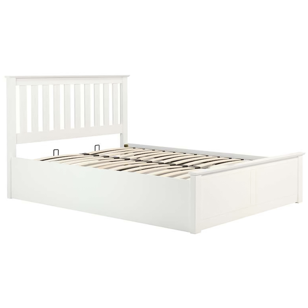Phoenix King Size White Ottoman Bed Image 2