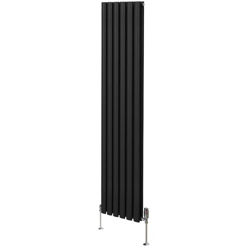 Monster Shop 4816BTU Black Oval Column Radiator and Valves 1800 x 360mm Image 3