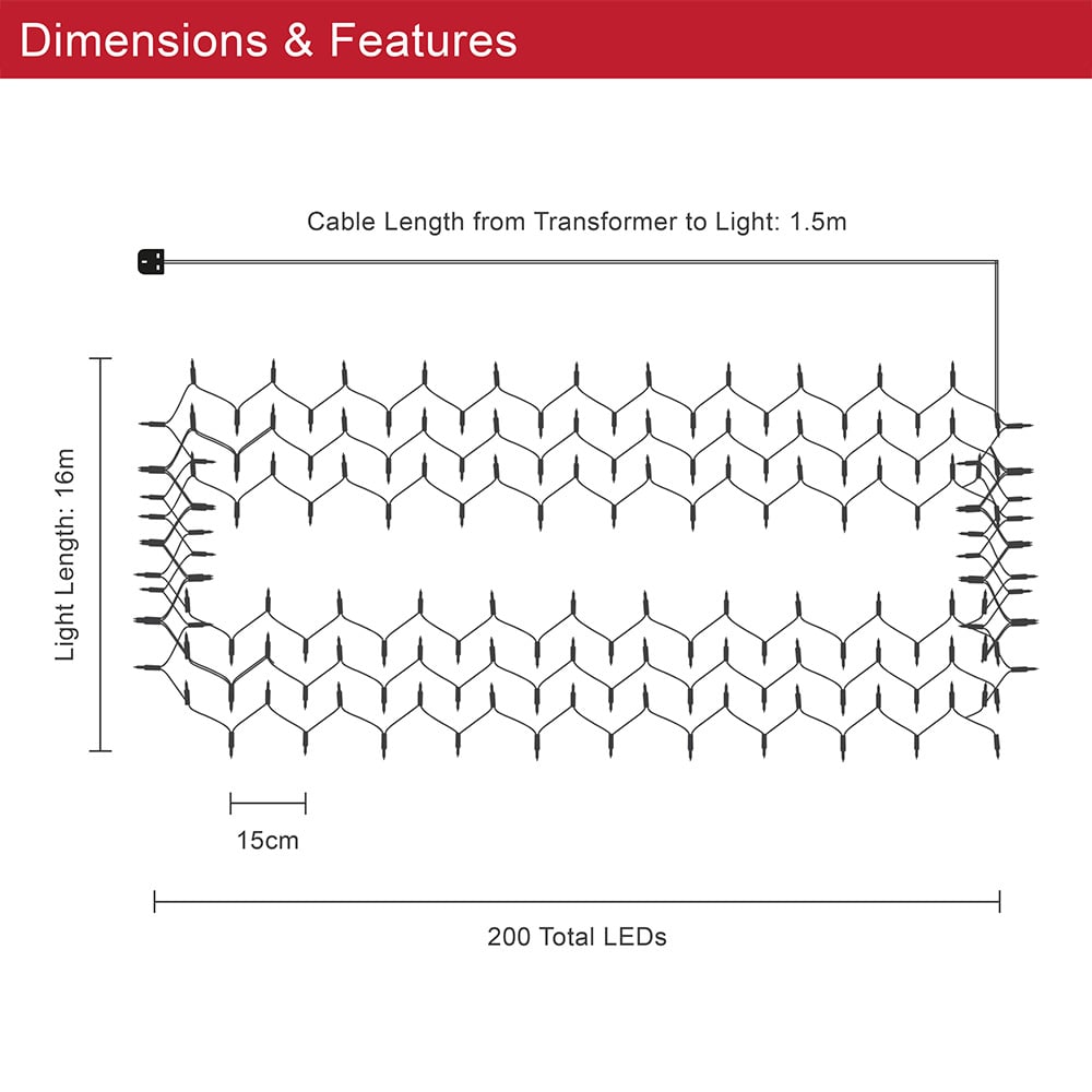 The Christmas Workshop 200 Multicolour Shadeless Fairy Light Image 9