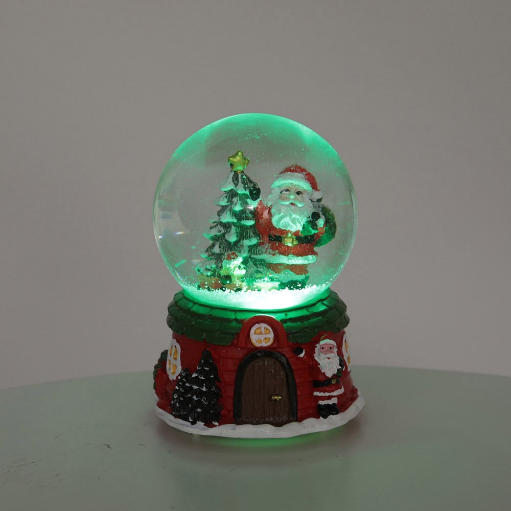 Living and Home Santa Claus Snow Ball Music Box Christmas Ornament Image 2
