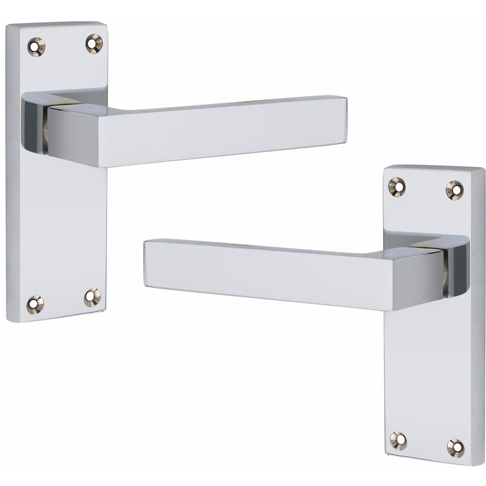 Golden Grace Silver Victorian Straight Delta Latch Door Handle 6 Pack 120 x 40mm Image 3