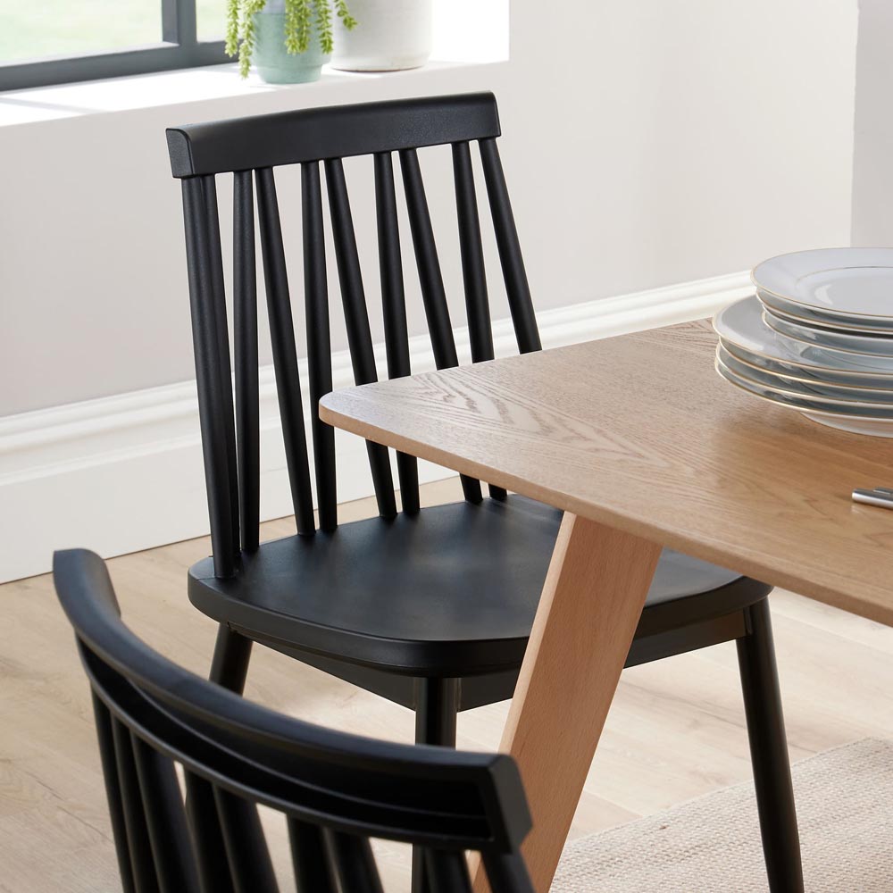 Home Source Rayna Lucy 4 Seater Dining Set Black Image 4