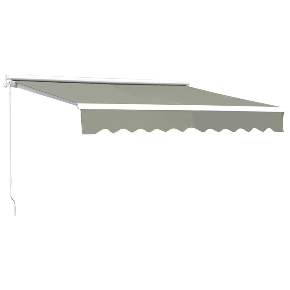 Living and Home Grey Retractable Patio Manual Sunshade 2.5 x 2m Image 2