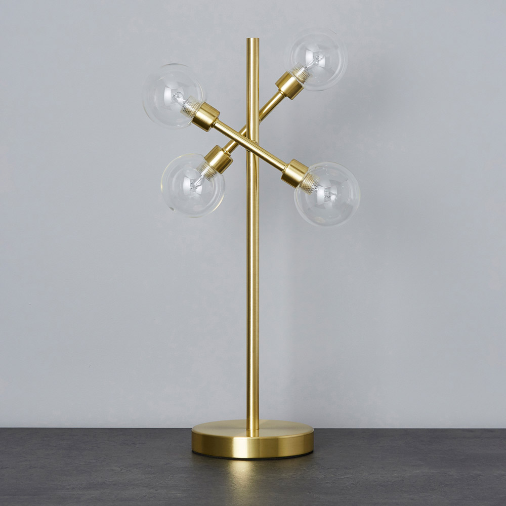 Inlight Sola Brass Clear Glass Table Lamp Image 2