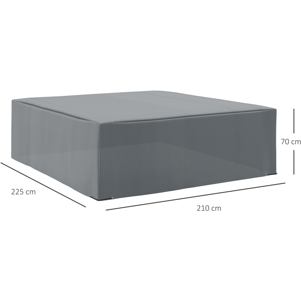 Outsunny Grey Outdoor Patio Furniture Cover 70 x 210 x 225cm Image 7