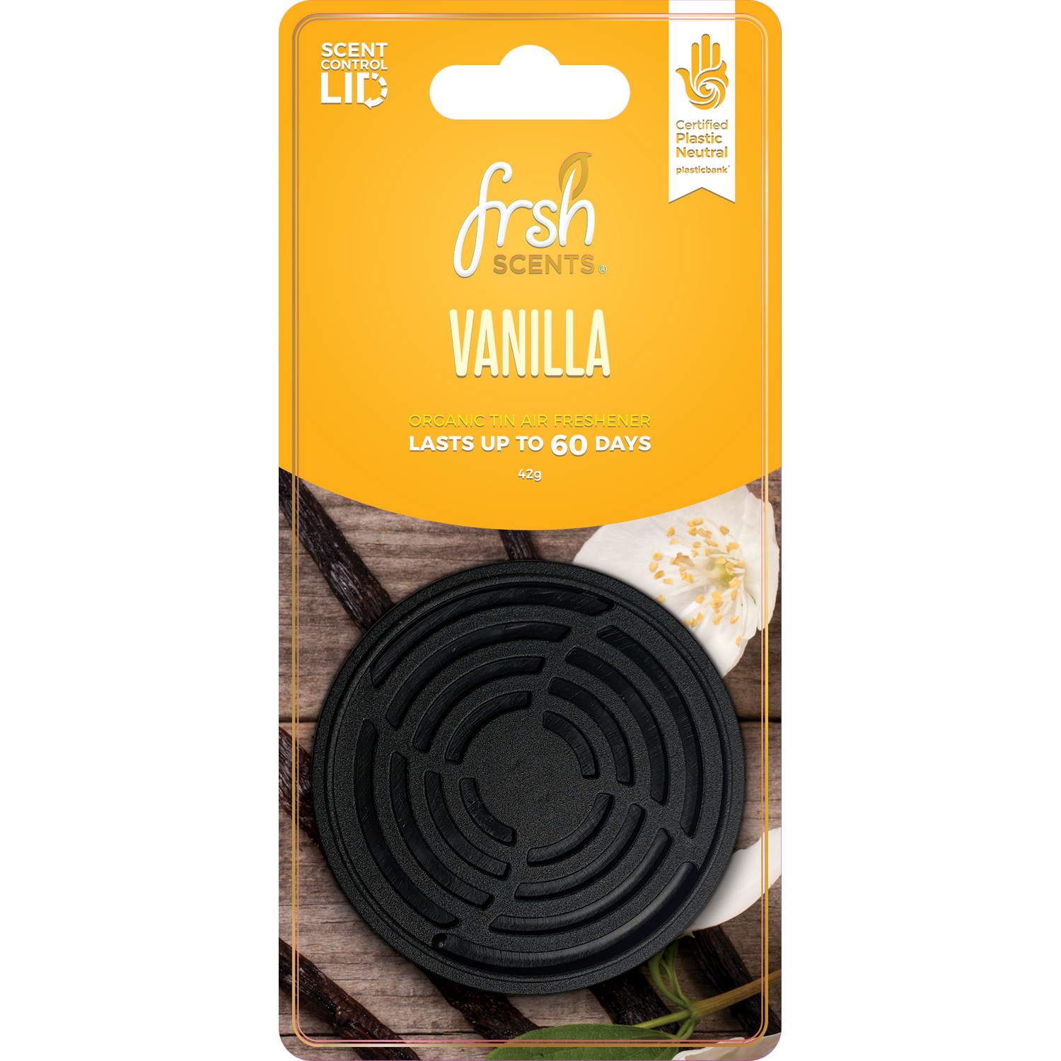 Frsh Scents Air Freshener Tin Vanilla Image 2