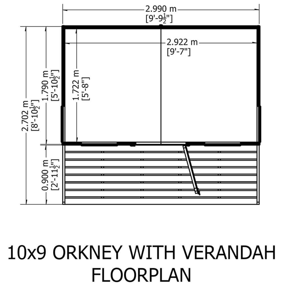 Shire Orkney 10 x 9ft Shiplap Apex Garden Shed Image 4