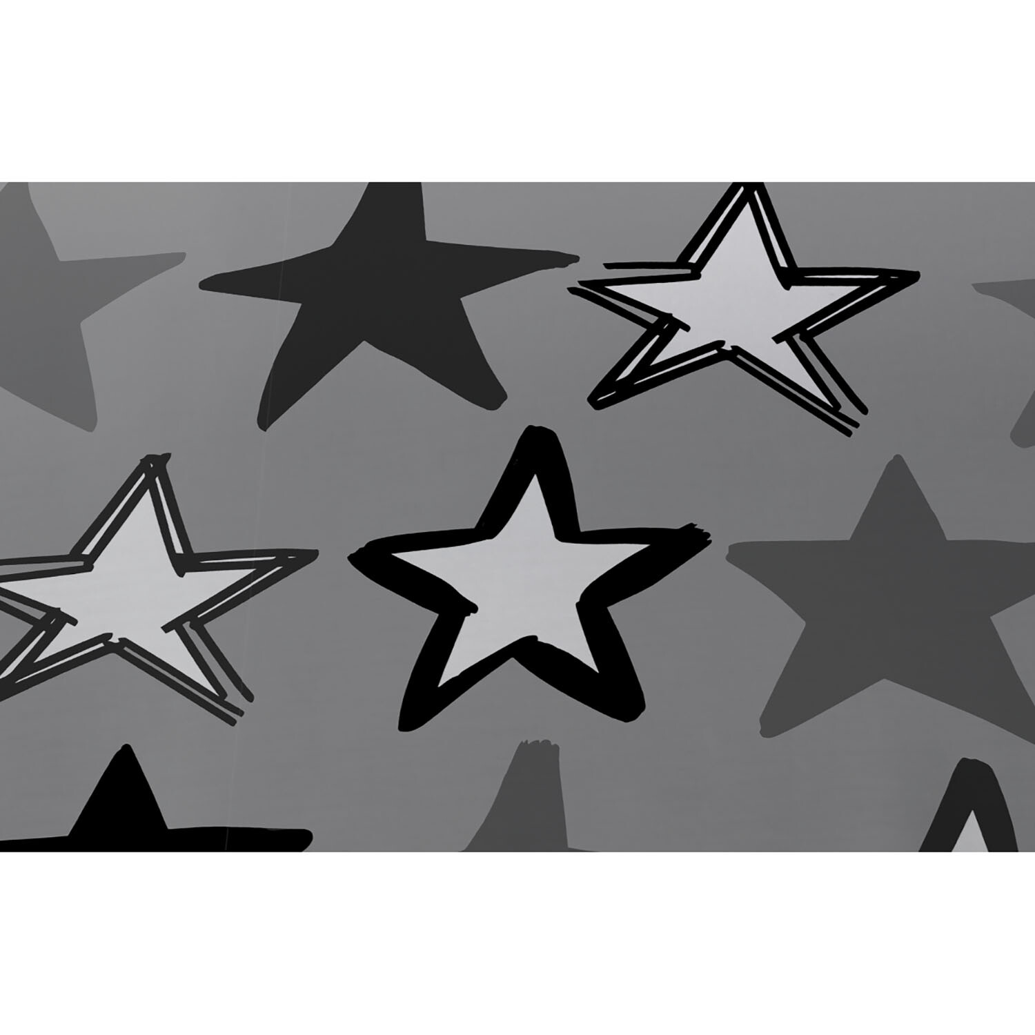 Sketched Stars Duvet Set Monochrome Image 2