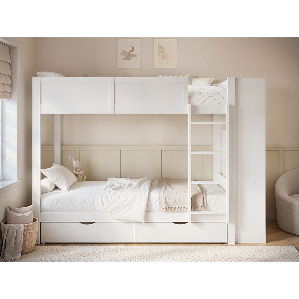 Flair Ruby White Bunk Bed with Storage Image 5