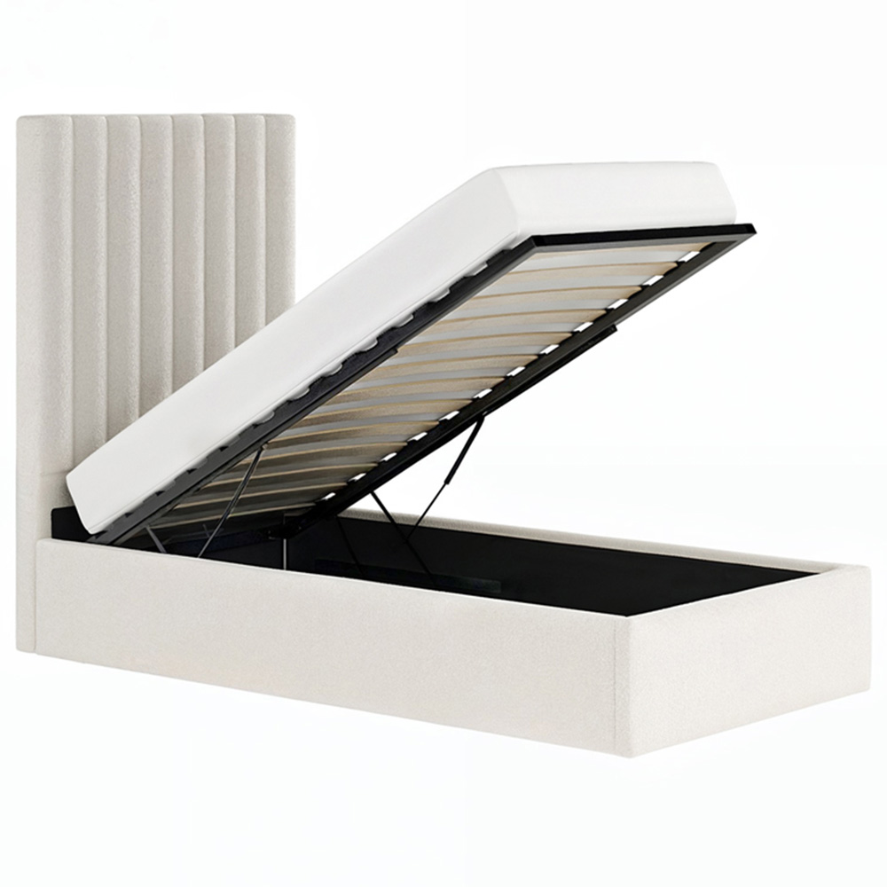 Solace+Co Everley Single Cream Boucle Ottoman Bed Image 3