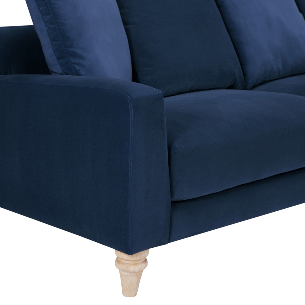 Home Detail Covent 3 Seater Navy Blue Velvet Sofa Image 7