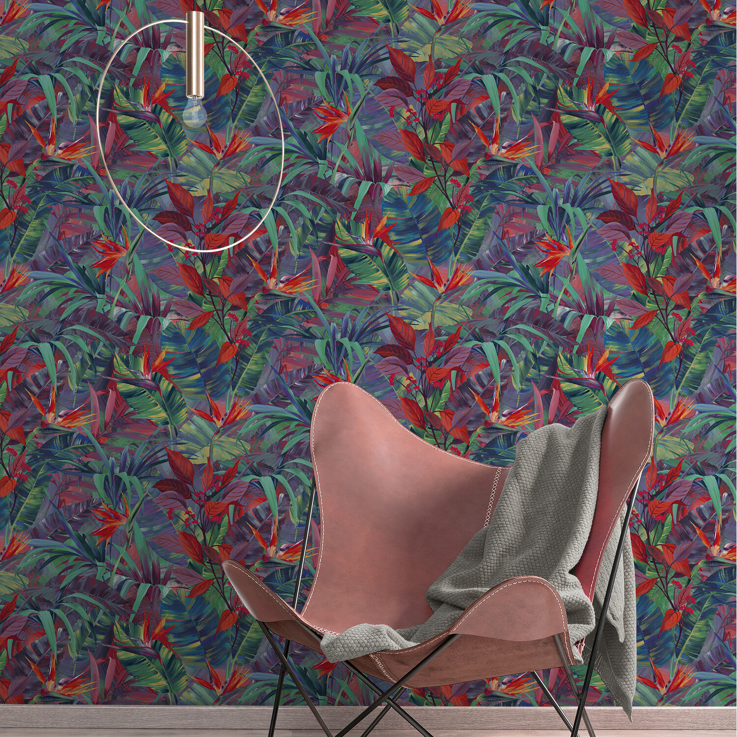 Paradise Flower Wallpaper - Red Image 3