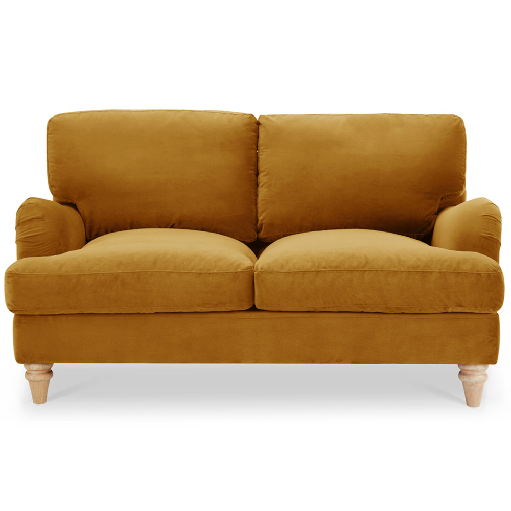 Home Detail Oxford 2 Seater Mustard Gold Velvet Sofa Image 3